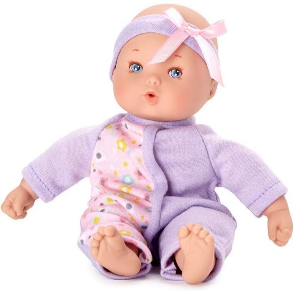 8-inch Little Cuties Mini Soft Fabric Bodies Baby Doll Lavender Light Skin Tone